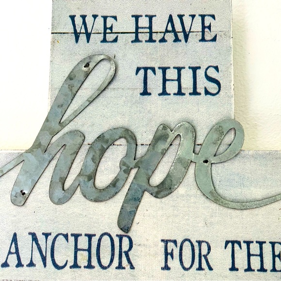 Hope As An Anchor Cross Wall Decor - Picture 3 of 5
